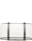 Loewe Anagram Handbag 290606 White Brown PVC Leather  LOEWE