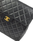 Chanel Black Lambskin Classic Flap Backpack