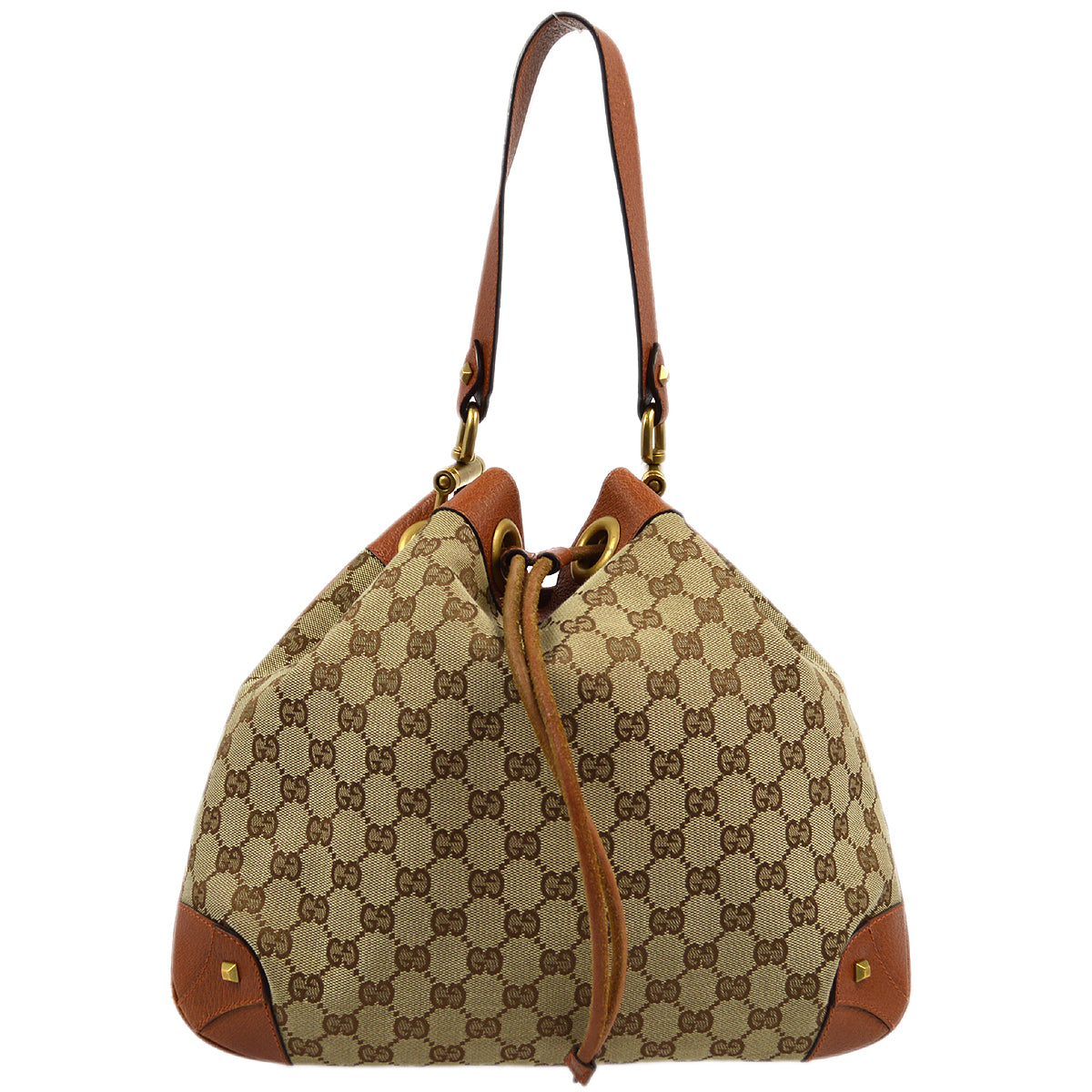 Gucci Beige GG Drawstring Handbag