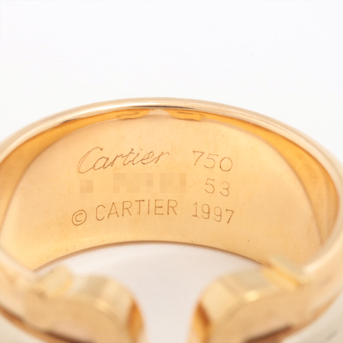 Cartier 2C Ring 750 (YG  Pg × WG) 8.5g 53 E