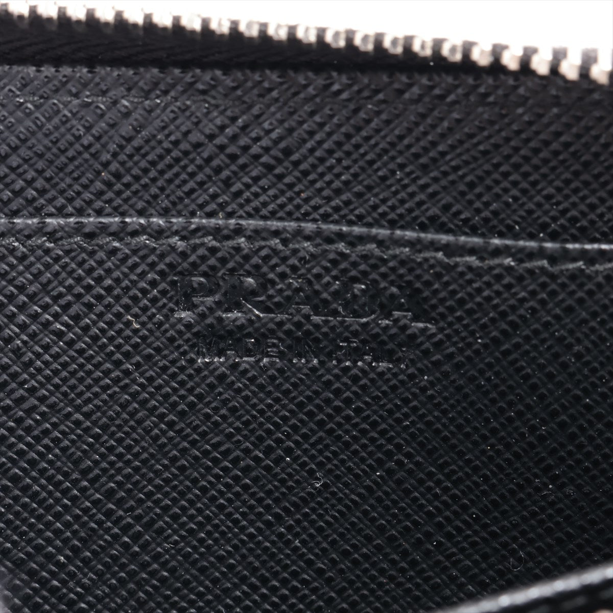 Prada Saffiano 2MM003 Leather Coin Case Black