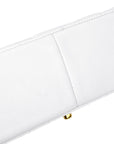 Chanel White Lambskin Medium Diana Chain Shoulder Bag