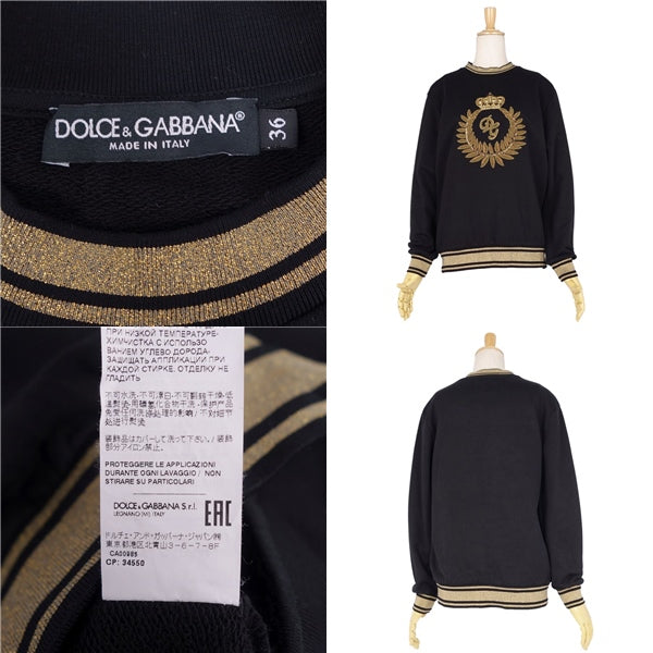 Dolce &amp; Gabbana Dolce &amp; Gabbana Suit Trainer Vision Decoration Cotton Tops  Made in Italy 36 (equivalent to S) Black/Gen