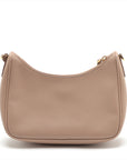 Prada Saffiano Leather Shoulder Bag Pink Beige