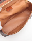 Celine Macadam PVC Leather Vanity Bag Brown