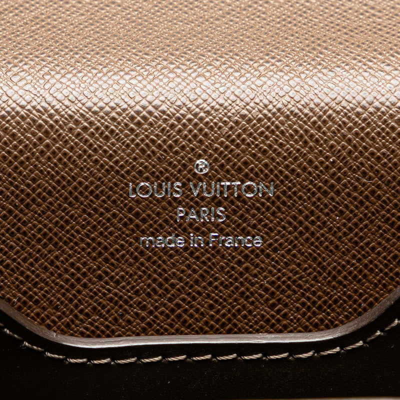 Louis Vuitton Taiga Robust 1 Briefcase Business Bag M31058 Grizzly Brown Leather Mens Louis Vuitton