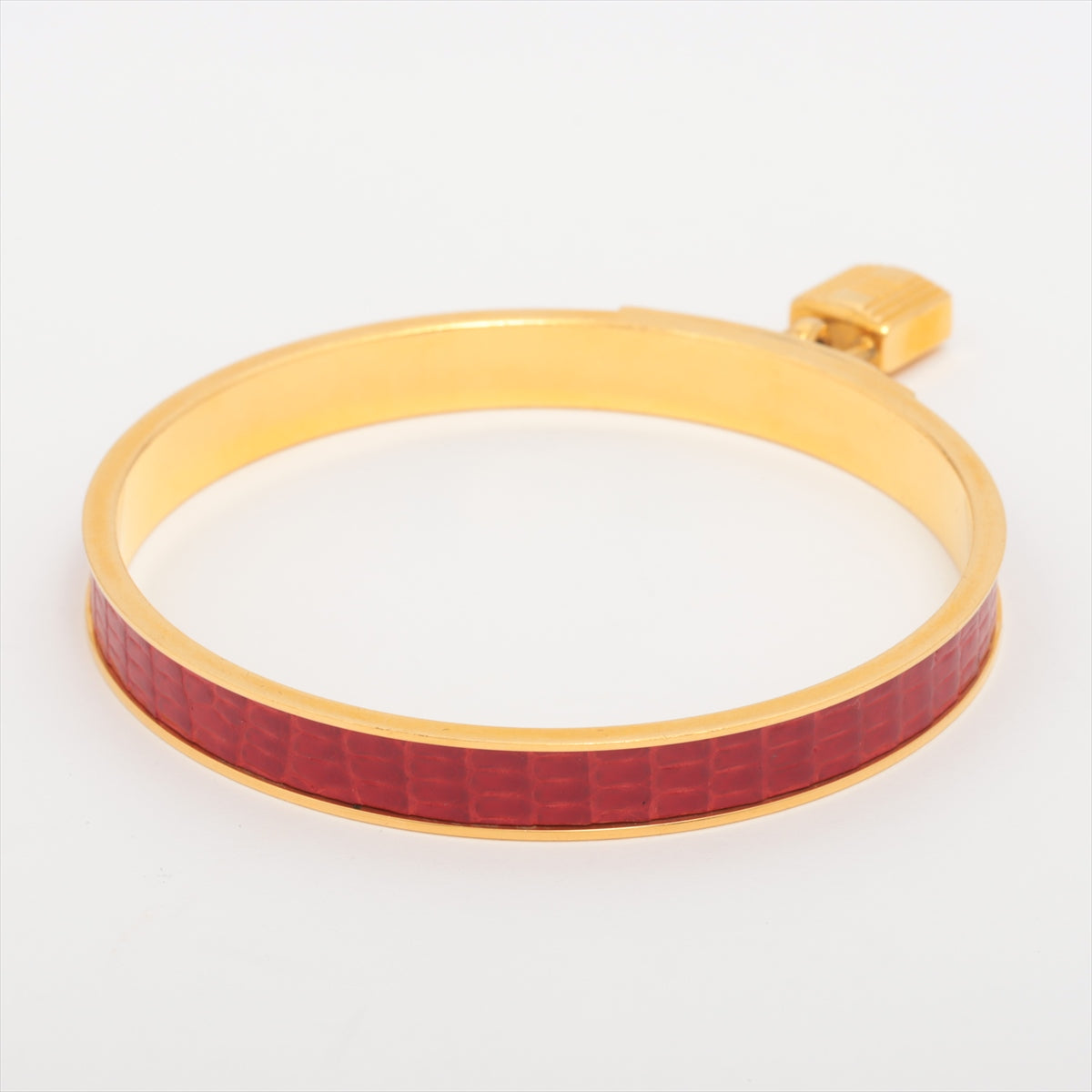 Hermes Kelly Bangle Bungalow GP Leather Red× G Bungalow