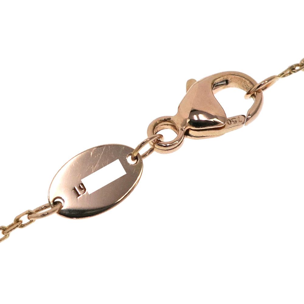 CHAUMET Shoeme Ju Du Lian Bracelet 750PG K18 Pink G Carnelian Diamond 17.5cm Jewelry
