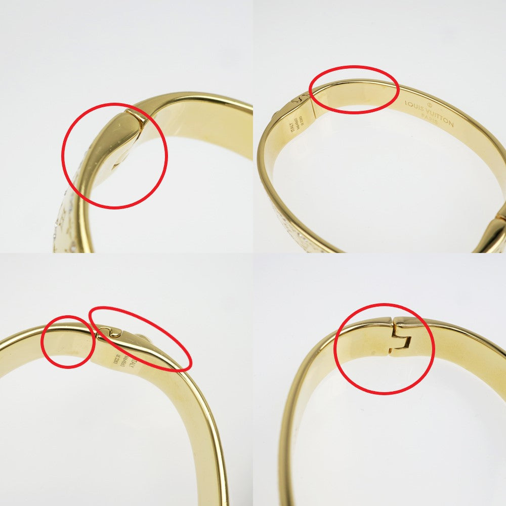 Louis Vuitton Ridge Bracelet Nanogram Strass M64860 G S Size Bungalow Accessories