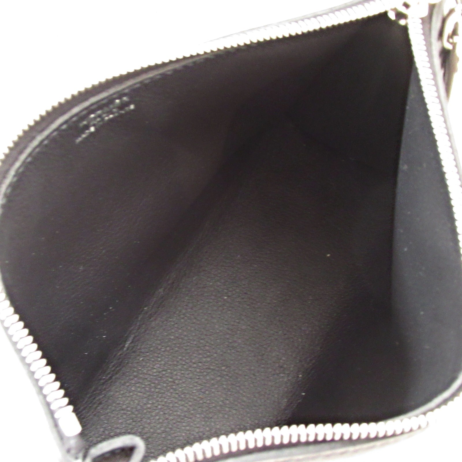 Hermes Hermes Zip-Angor PM Black Pochette Bag Leather Voyeur Colour  Black