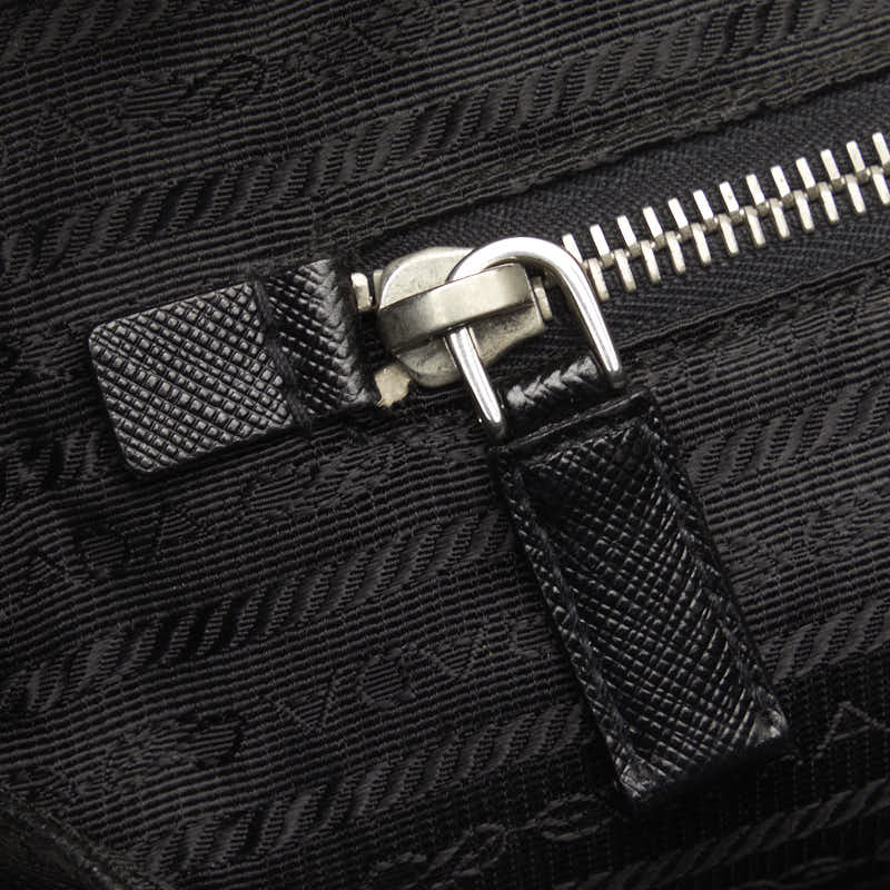Prada Saffiano Business Bag Briefcase Paper Bag Black Leather Men Prada  Sapphiano