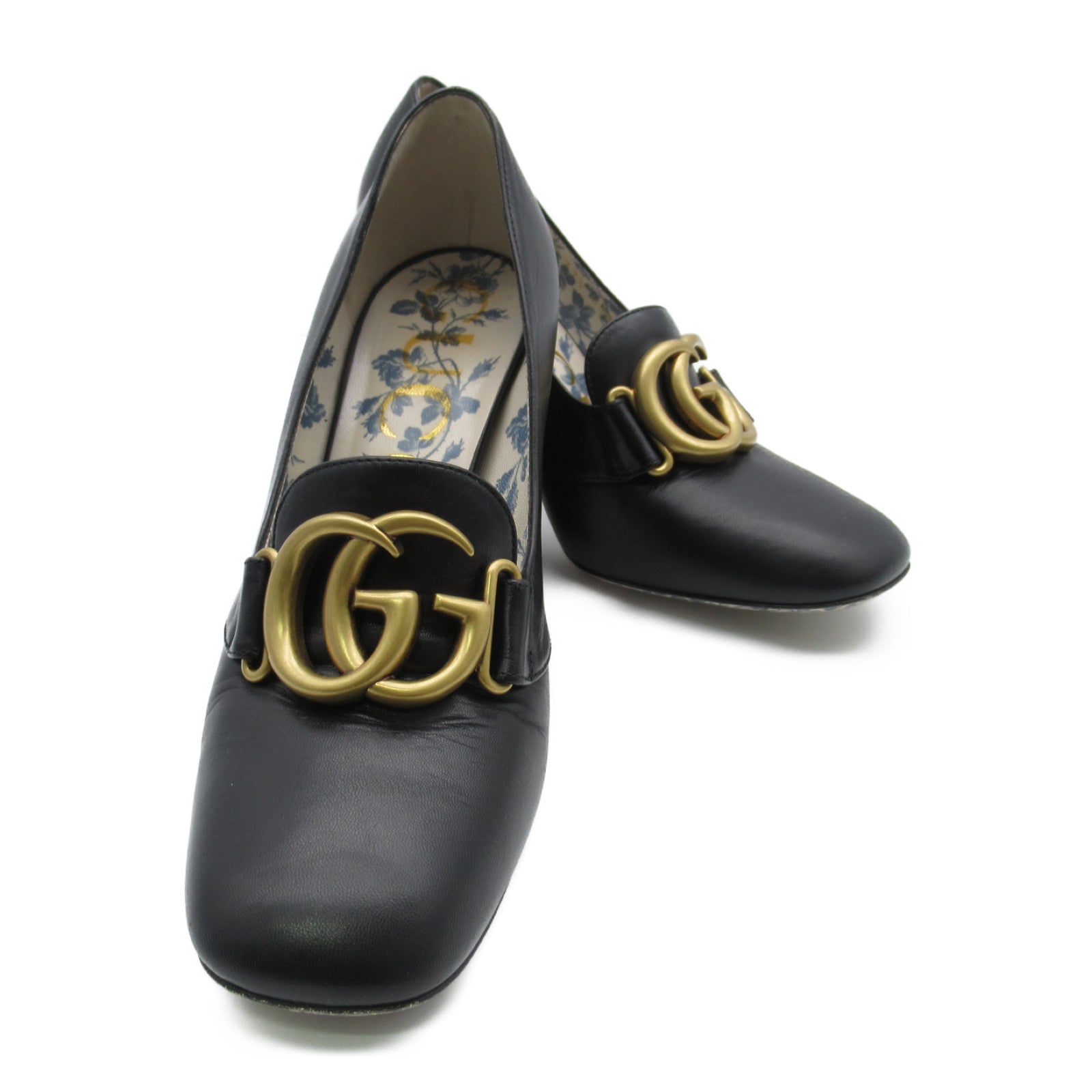 Gucci GG Marmontchunky Hals Shoes Leather  Black OFF