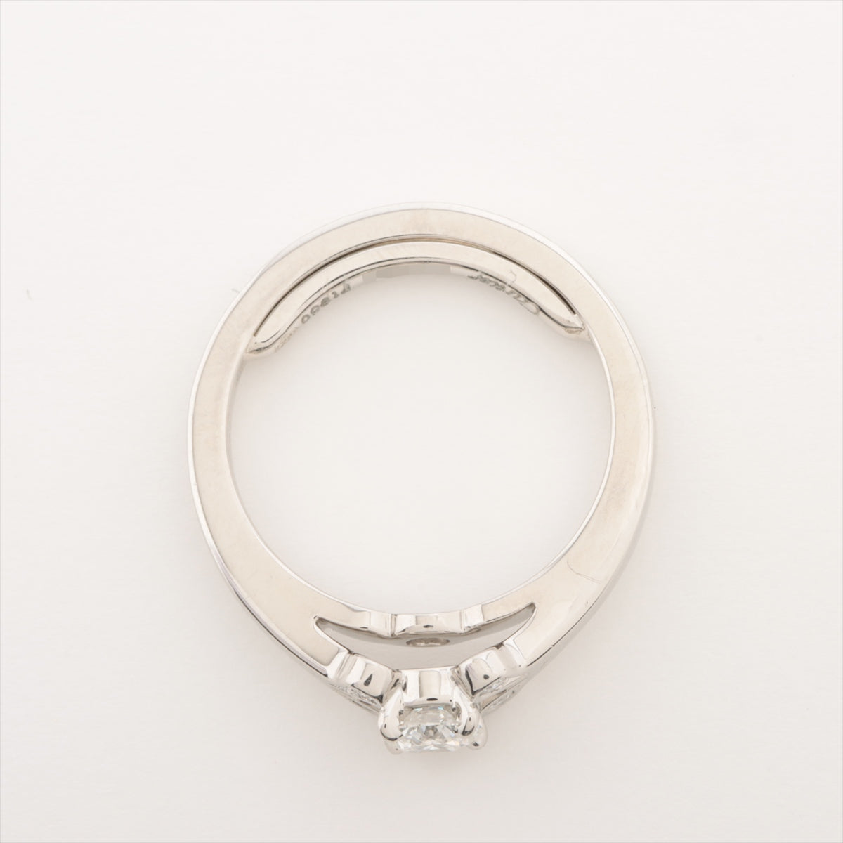 Cartier Valerie Diamond Ring Pt950 5.3g 0.27 F VVS2 3EX NONE