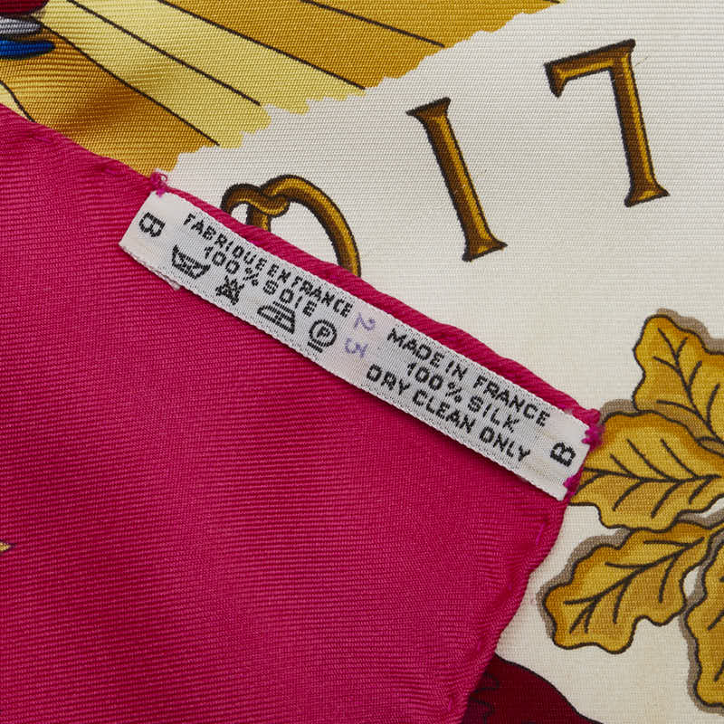 Hermes Carré 90 1789 LIBERTE EGALITE FRATERNITE REPUBLIQUE FRANCAISE 1789 Celebrating the French Revolution SCalf Pink Multicolor Silk  Hermes