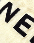 Chanel 1994 Ivory Faux Fur Logo Arm Warmer Bag