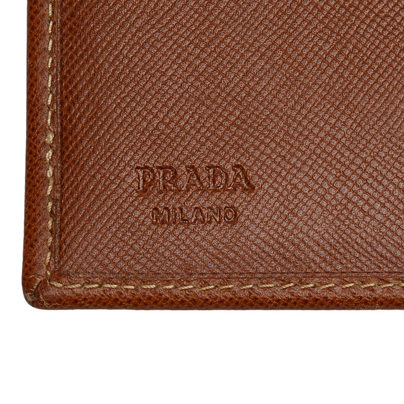 Prada Triangle Logo  Sapphire Nonetepad Cover Brown Leather  Prada  Sapphire