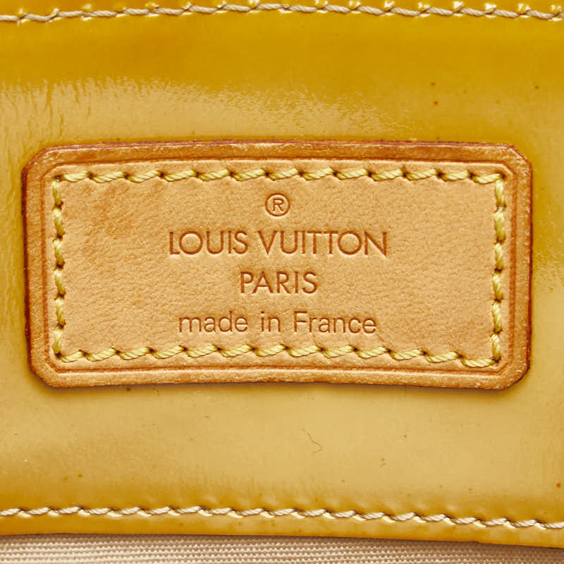 Louis Vuitton Monogram Vernis Reed MM Handbag M91141 Beige Patent Leather  Louis Vuitton