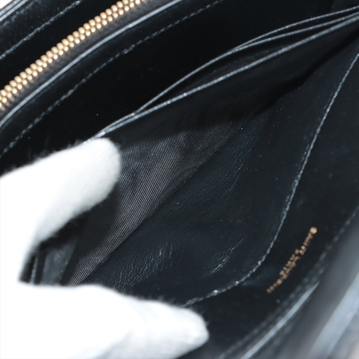 Saint Laurent Leather Chain Shoulder Bag Black