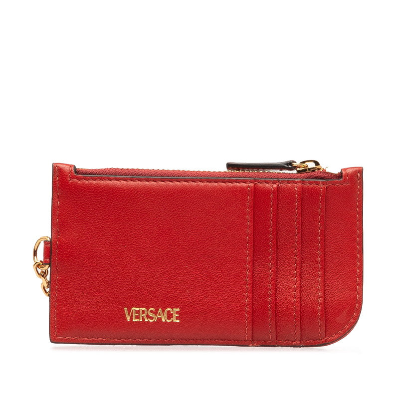 Versace Cardcase Red Gold Leather  Versace Luxury