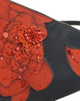 Christian Dior 2002 John Galliano Beaded Rose Saddle Bag Mini
