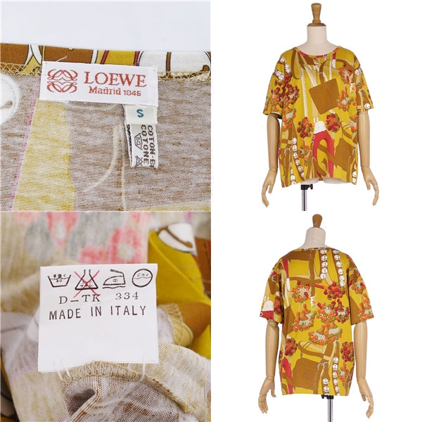 Vint Loewe   y Short Sleeve Total Cotton Tops  S Multicolor Multi-Color