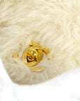 Chanel * 1994 Classic Flap Handbag Mini White Fur
