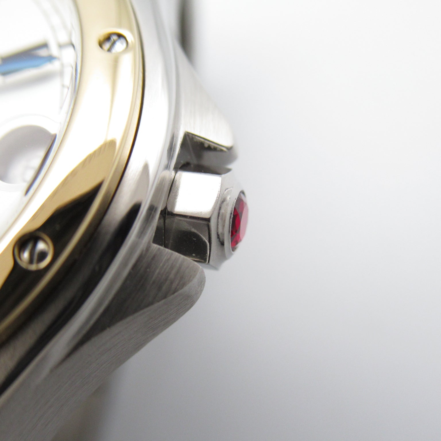 Cartier Santos GMT Watch K18 (Yellow G) Stainless Steel  Silver W2038R3
