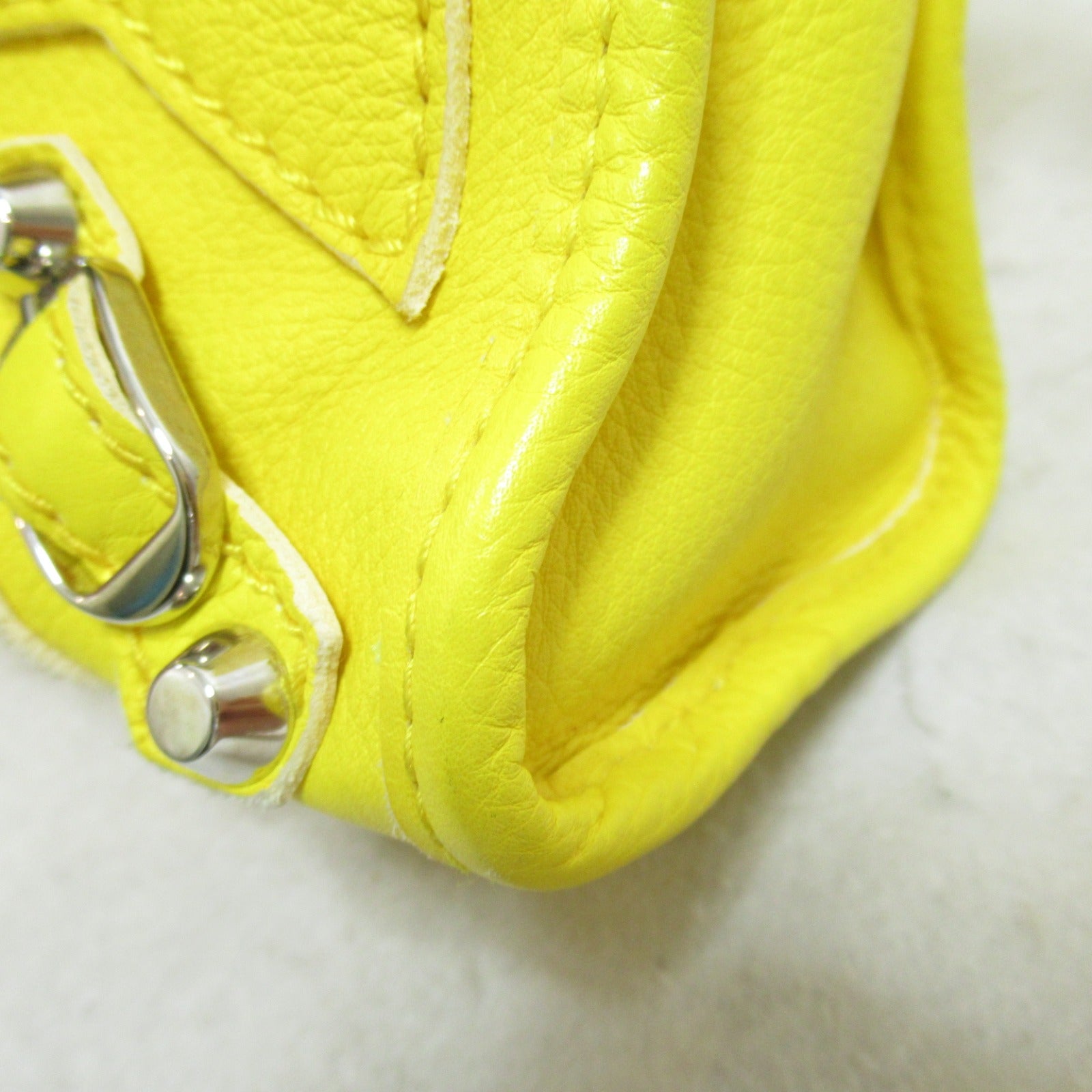 BALENCIAGA Classic Mini City Shoulder Bag Shoulder Bag Leather  Yellow  300295