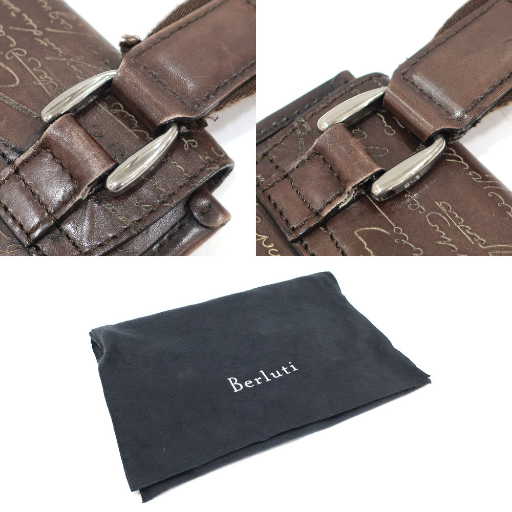 BERLUTI Messengers Her Bag Caligraphy Brown Shoulder and Other Mens Venetian Lesers