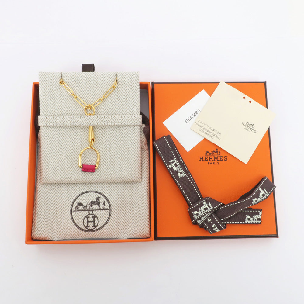 Hermes Elit Exterminator PM necklace Pendant Pink G  Accessories Small  Female Unused  Elegant Weddah