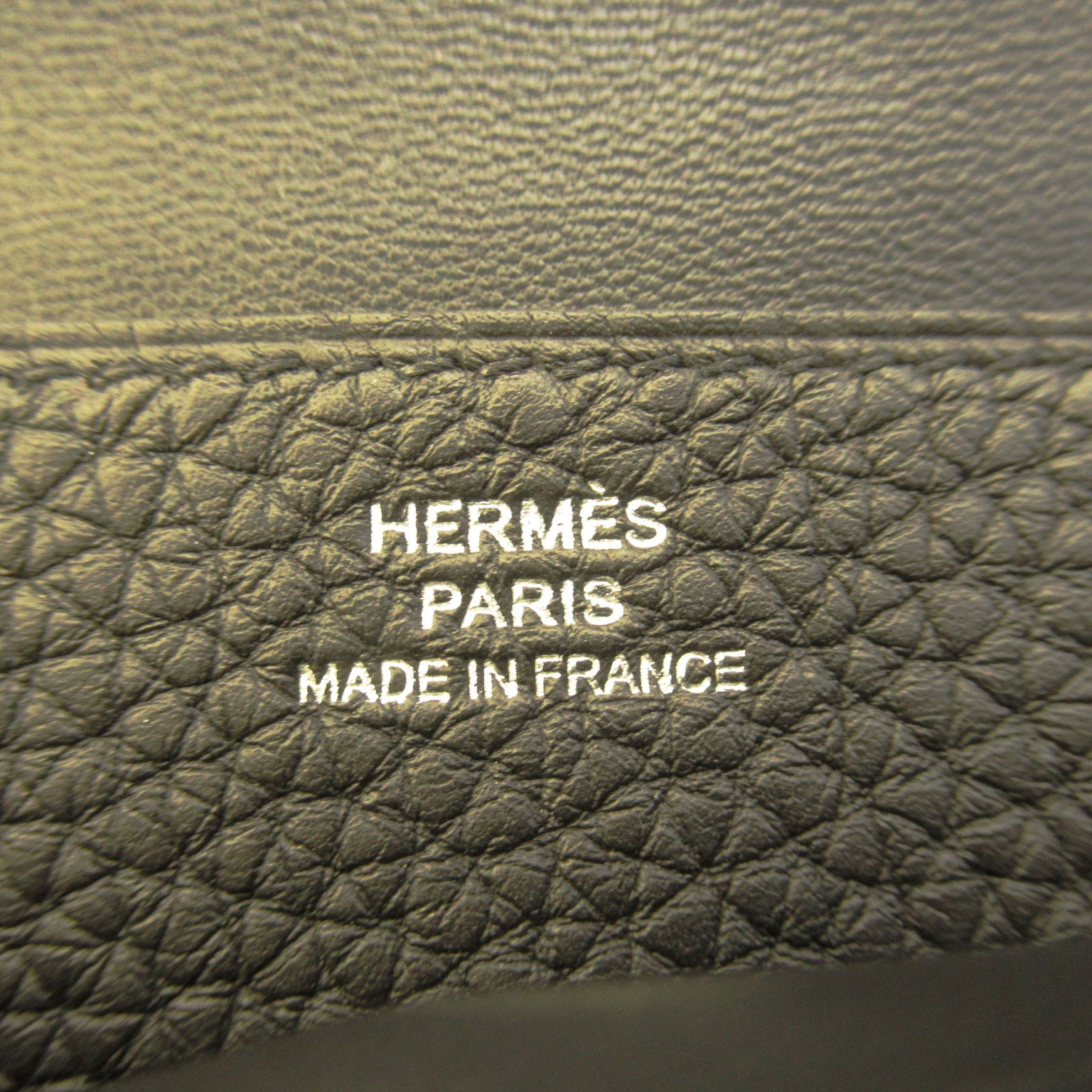 Hermes Hermes g Long Double Fold Wallet Wallet Leather Triumphant   Black Dogong Long