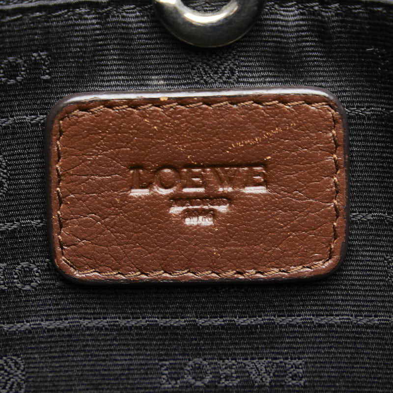 Loewe logo handbags brown leather ladies LOEWE
