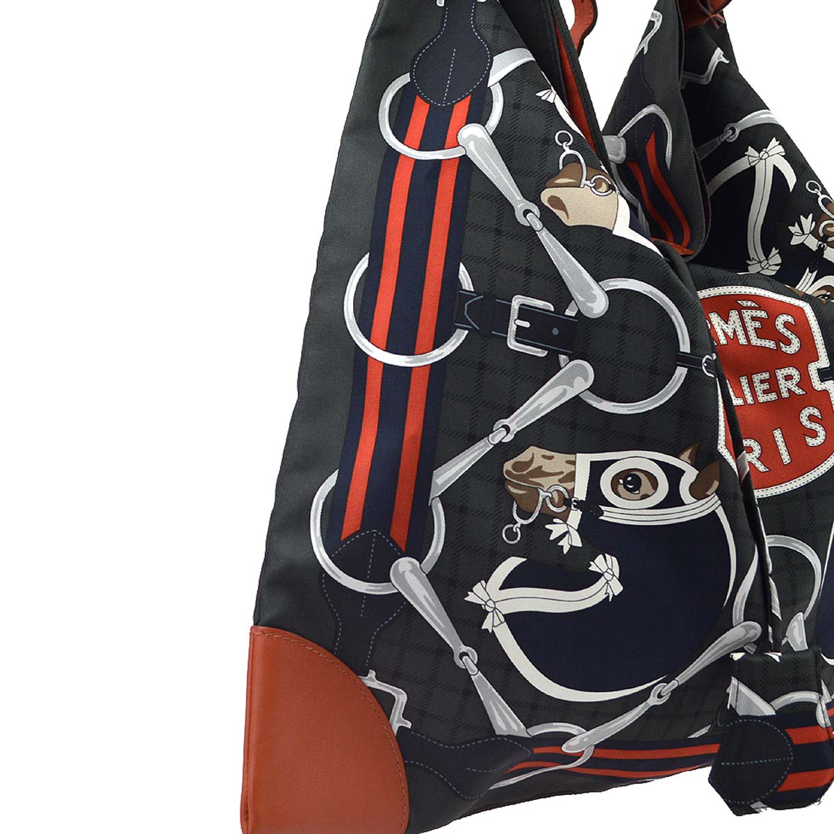Hermes 2014 Black Silky City MM Shoulder Bag