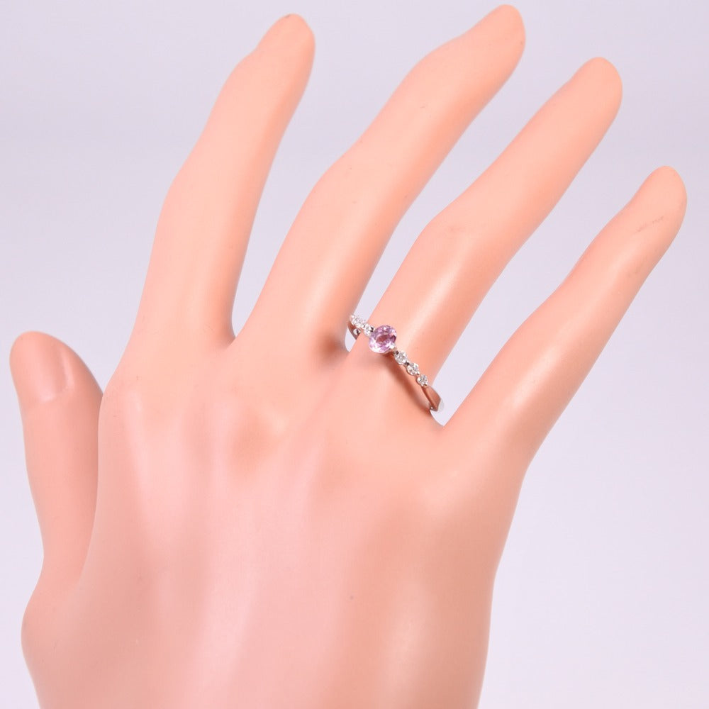 Ring Ring Pt900 Platinum x Pink Sapphire 0.34/D0.14  3.3g   SA Ranked Pt900