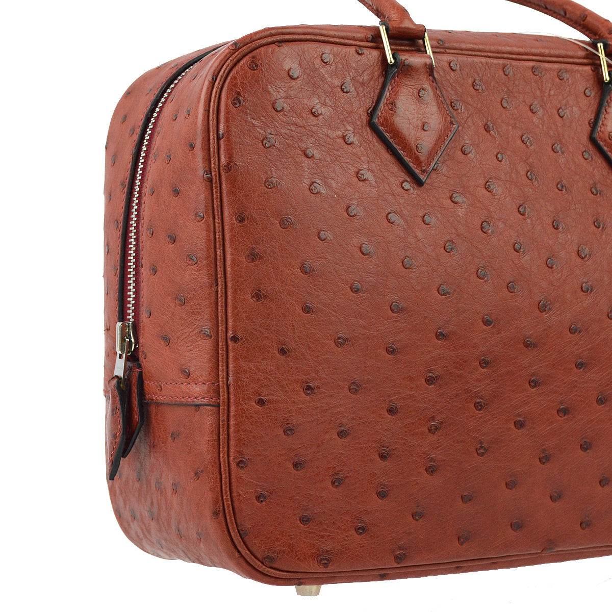 Hermes * Brown Ostrich Plume 28 Handbag