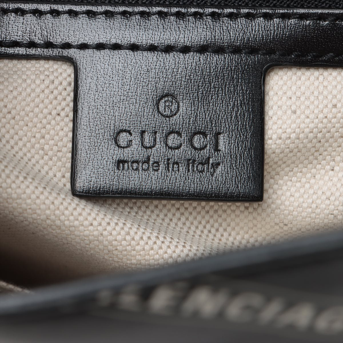 Gucci x Balenciagaga Jackie 1961 The Hacker Project Leather Shoulder Bag Black 636712