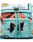 Chanel Pattern Backpack Multicolor Cotton Women's