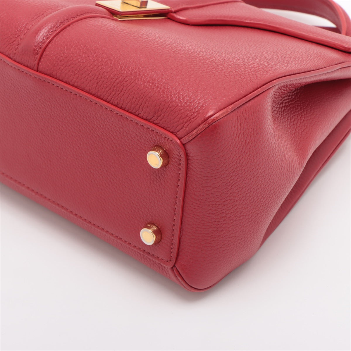 Celine 16 Ss Small Leather 2WAY Handbag Red