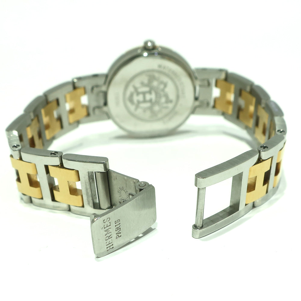 HERMES Hermes  Windsor  Quartz SS GP Combi White  Dial Date Only