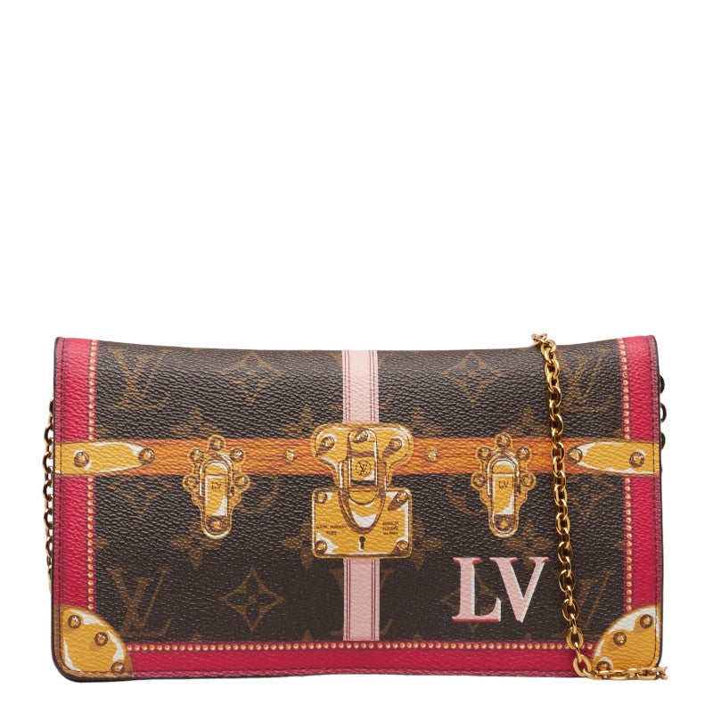 Louis Vuitton Monogram Samartank Pochette Weekend Long Wallet  Chain Wallet M62456 Brown PVC  Louis Vuitton
