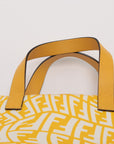 Fendi Zucca PVC  Leather Handbag Yellow 8BH357 Fondi