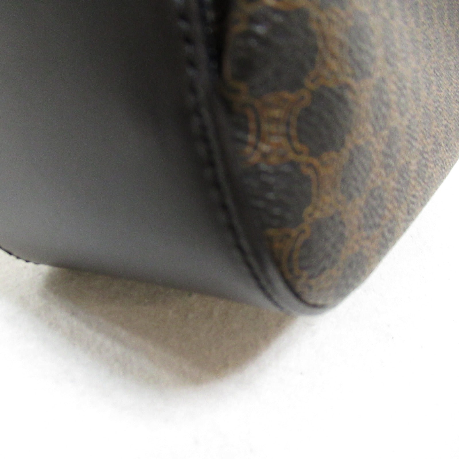 Celine Celine Shoulder Bag Shoulder Bag PVC Coated Linen  Black/Brown Linen