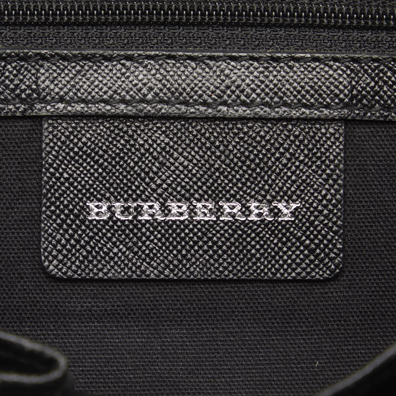 Burberry Noneva Check Handbag Shoulder Bag Beige Black Canvas Leather  BURBERRY
