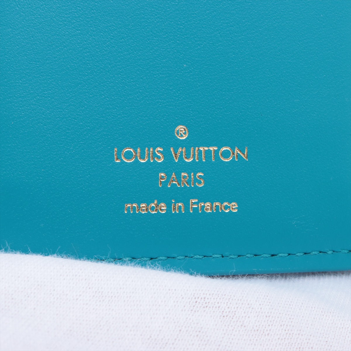 Louis Vuitton Nanograms Portefolio Victoria M82314 Blue Compact Wallet