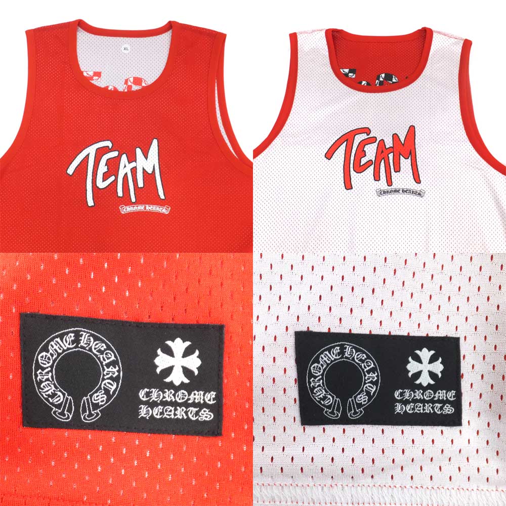 Chrome Hearts Matty Boy Team Warm Up Tank Top RD Red White XL 035-018963