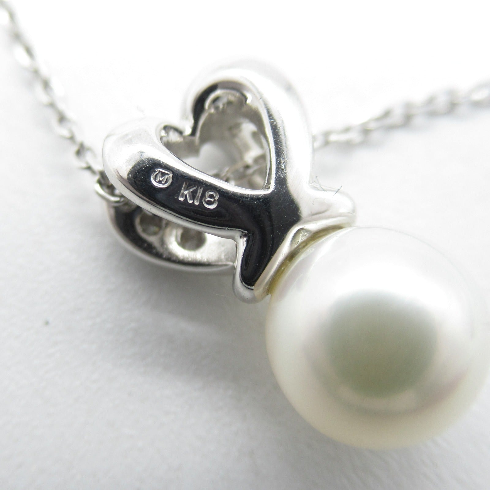 Mikimote Diamond Pearl Necklace K18WG (White G) Diamond Pearl  White Collar K18WG (White Gold) Diamond Pearl Ladies White Collar