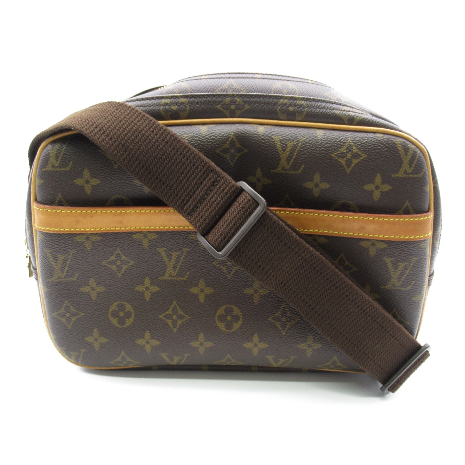 Louis Vuitton Reporters PM Shoulder Bag PVC Coated Linen   Brown M45254