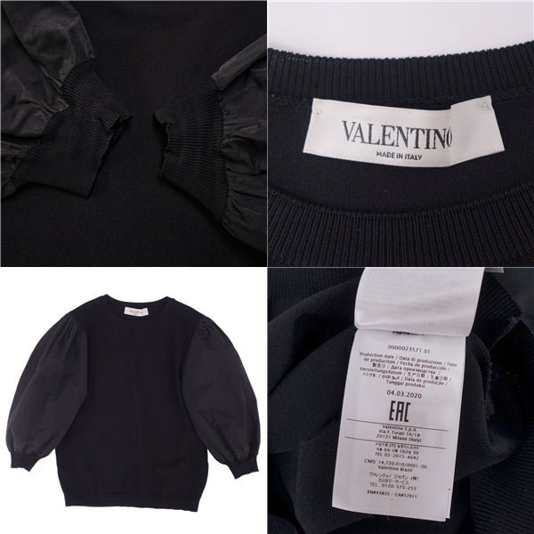 Valentino  Cut-Sleeve Paffless  Tops  M Black