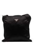 Prada Triangle Logo  er  Shoulder Bag Black Nylon  Prada