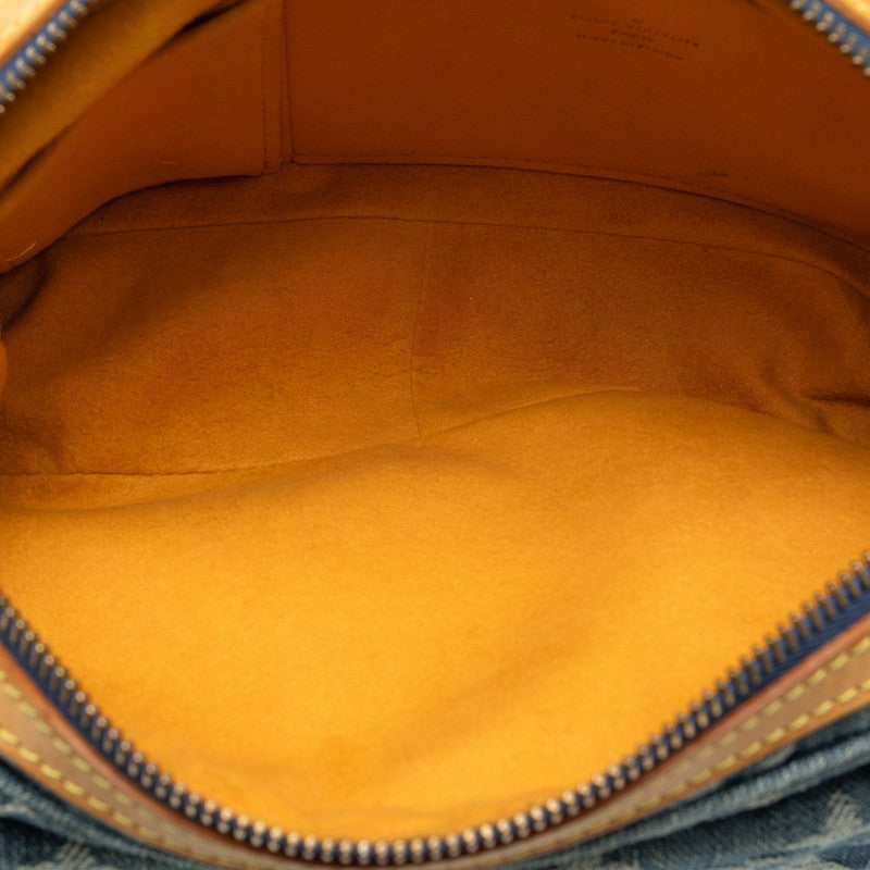 Louis Vuitton Monogram Denim Pouch Indigo Body Bag Waist Bag M95347 Blue Denim Leather  Louis Vuitton